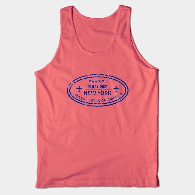 New York passport stamp Tank Top by Travellers